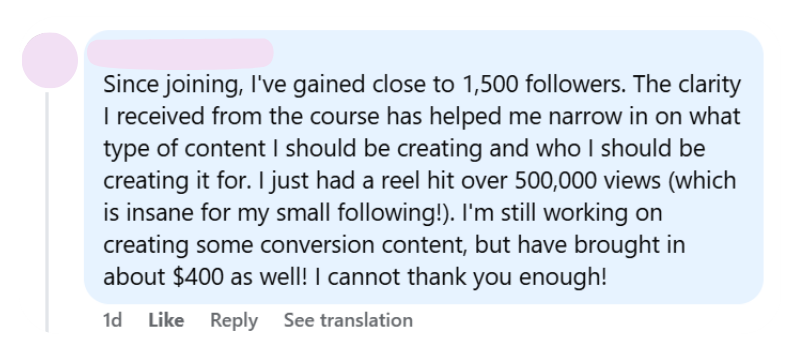 Student result screenshot